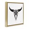 Stupell Industries Chic Brand Cattle Skull Floater Framed Canvas Wall Art Design by Amanda Greenwood